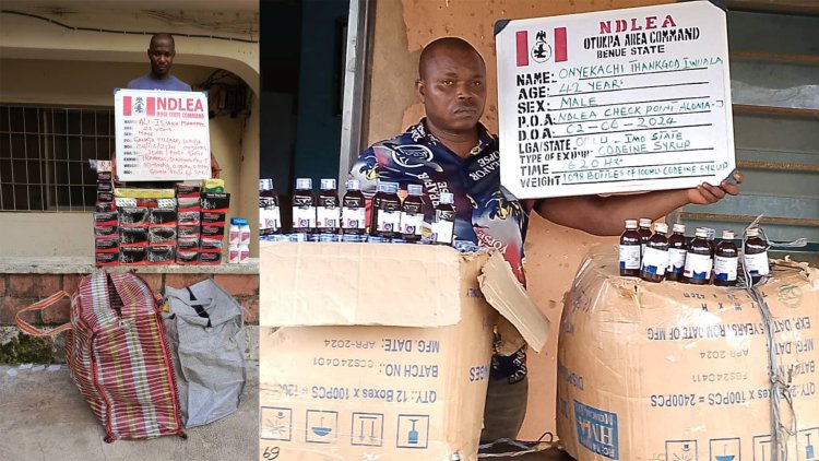 NDLEA intercepts codeine shipment from India, US,UK-bound opioids in ladies’ hair