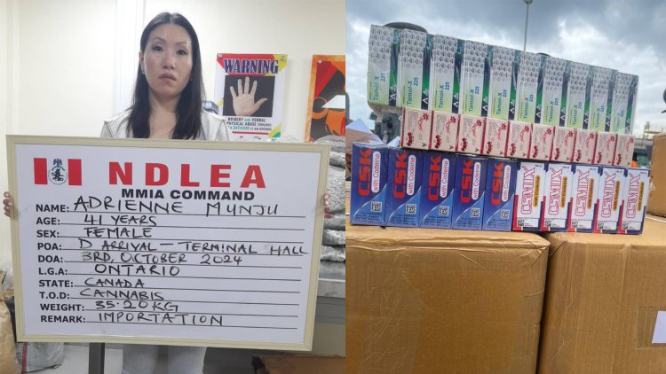 Canadian lady arrested at Lagos airport as NDLEA intercepts N9b worth opioids in Rivers