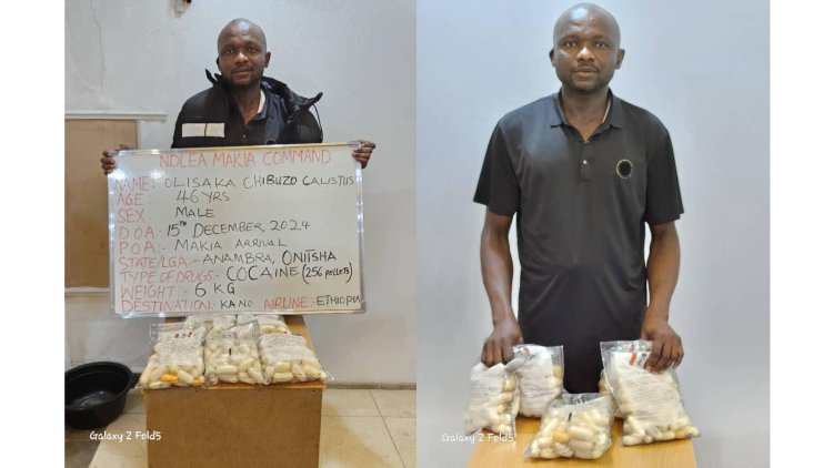 NDLEA arrests businessman at Kano airport for body packing large consignment of cocaine