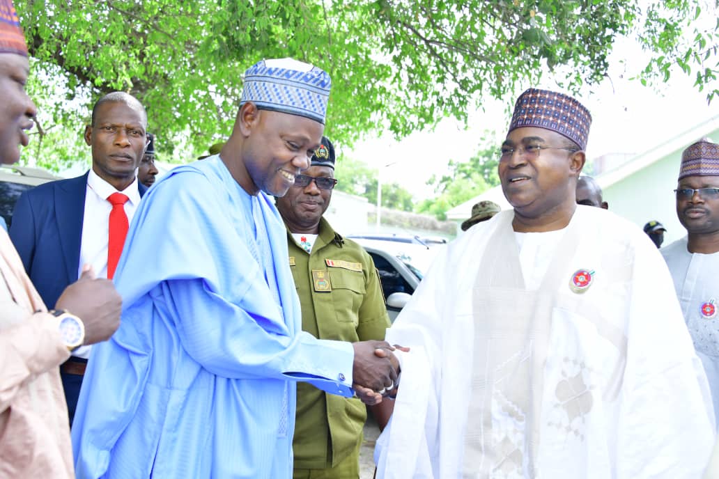 Photos: Chairman/CEO of NDLEA, Brig. Gen. Mohamed Buba Marwa (Retd), accompanied by senior officers of the Agency engaged Local Government Chairmen in Born ....