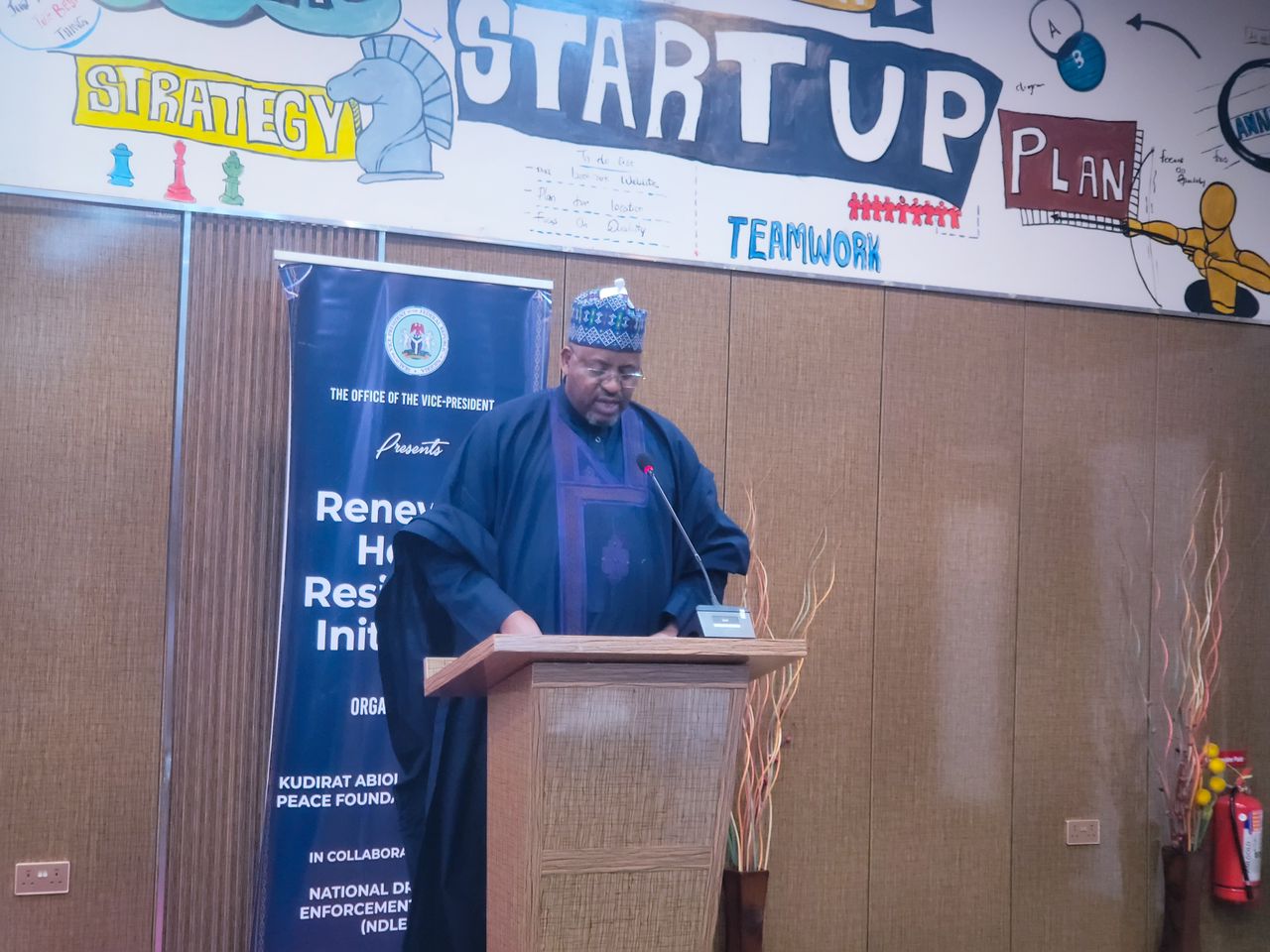 Photos: Chairman/CEO of NDLEA, Brig. Gen. Mohamed Buba Marwa (Rtd) CON, OFR,  alongside some dignitaries at the grand opening of the Renewed Hope Resilienc ....